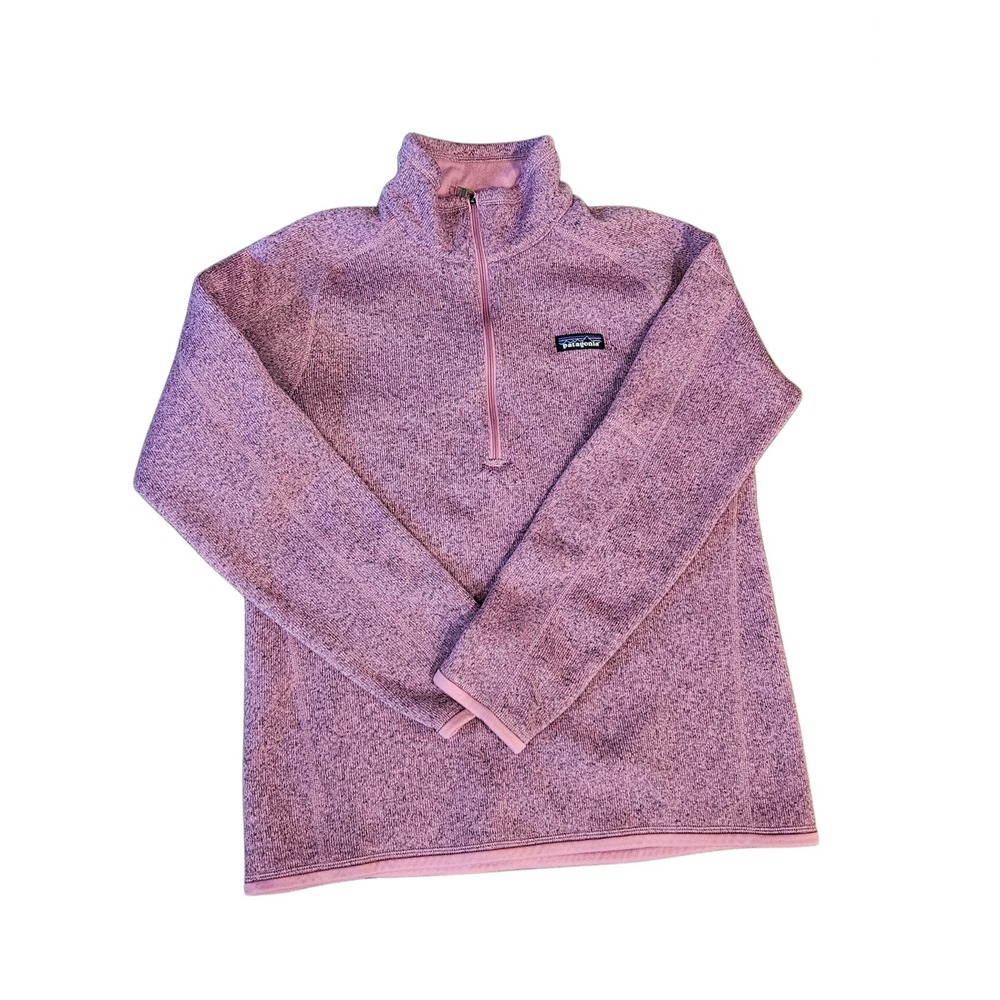 Patagonia Better Sweater 1/4-Zip Fleece Pullover Women Large Light Violet EUC
